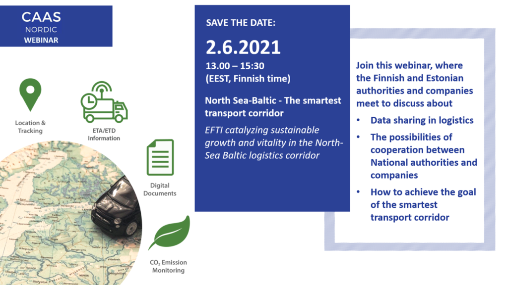 North Sea-Baltic - The smartest transport corridor CaaS Nordic  webinar