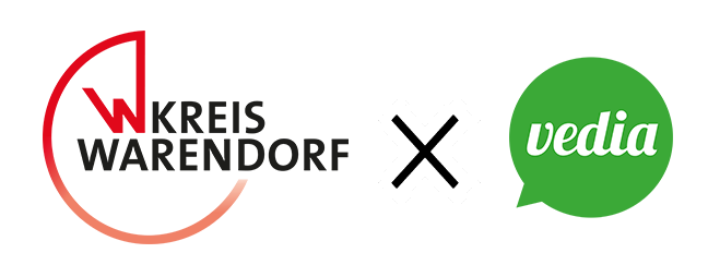 Logos of the district of Warendorf and Vedia for the collaboration regarding Sustainability
